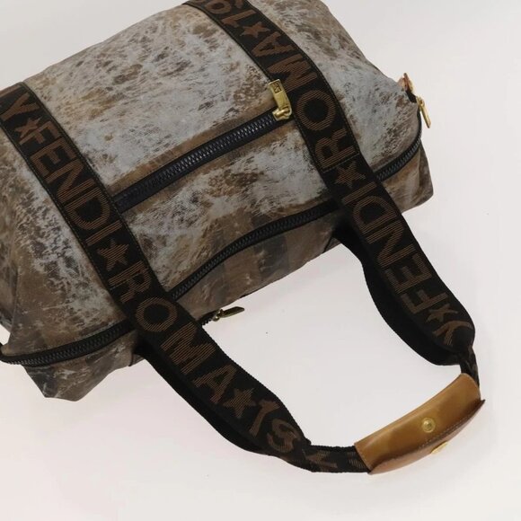 FENDI Pecan Bag PVC 3 Set Brown Black Auth bs26207 - Picture 4 of 15